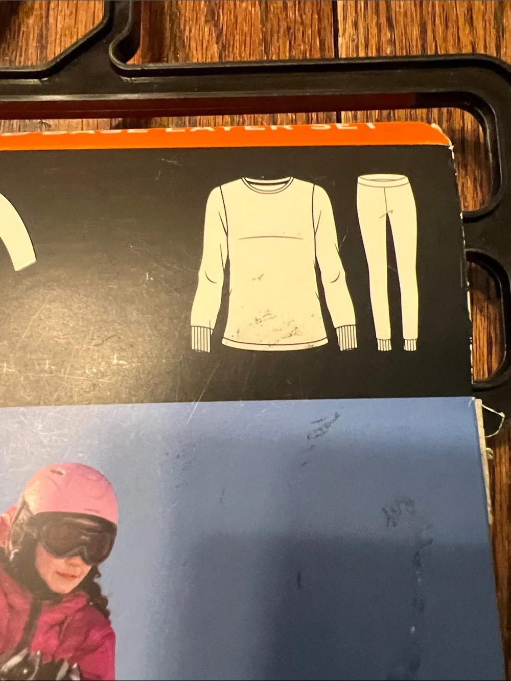 HEAD Girls 2PC Brushed Base Layer Set in Light Gray and Black Trim